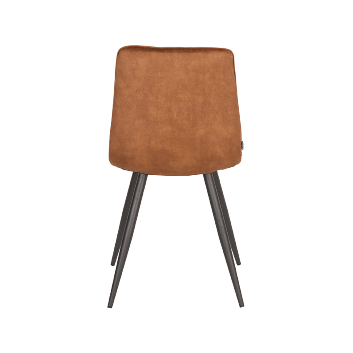 LABEL51 Eetkamerstoelen Jelt - Oker - Velvet - Zwart Metalen Frame