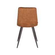 LABEL51 Eetkamerstoelen Jelt - Oker - Velvet - Zwart Metalen Frame