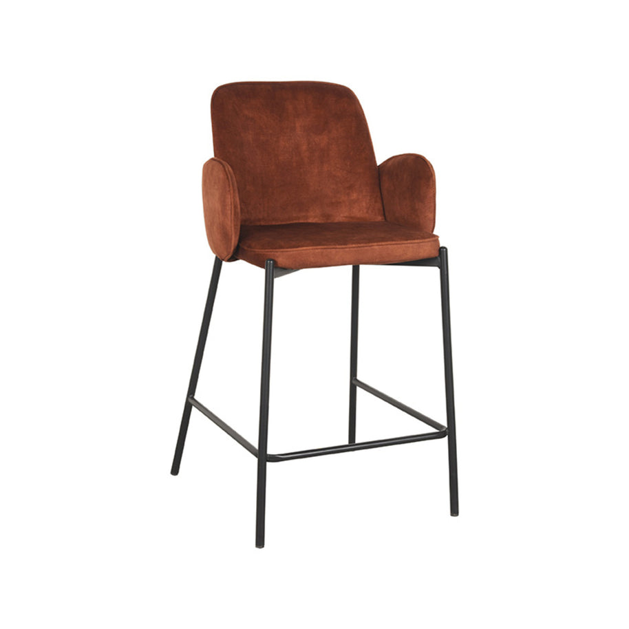 LABEL51 Barkrukken Jari - Rust - Velours - Laag