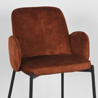 LABEL51 Barkrukken Jari - Rust - Velours - Laag