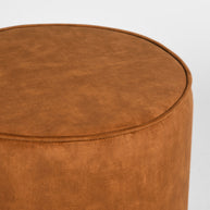 LABEL51 Poefs Tibo - Oker - Velvet - 55 cm - Rond
