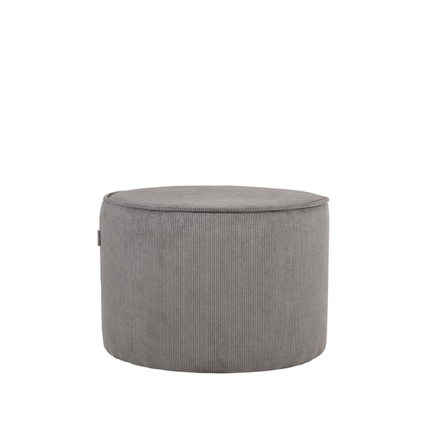 LABEL51 Poefs Tibo - Donkergrijs - Ribcord - One Size