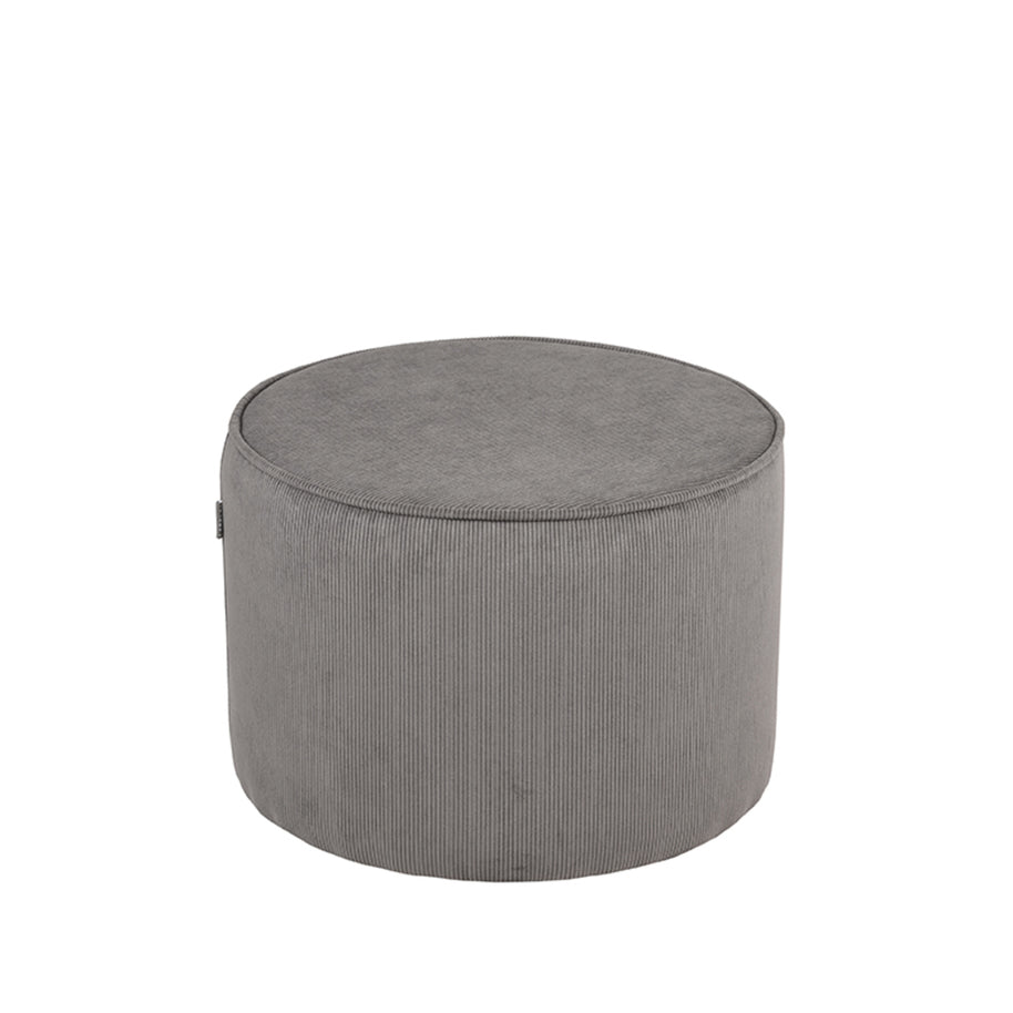 LABEL51 Poefs Tibo - Donkergrijs - Ribcord - One Size