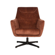 LABEL51 Fauteuils Toby - Rust - Velvet - One Size