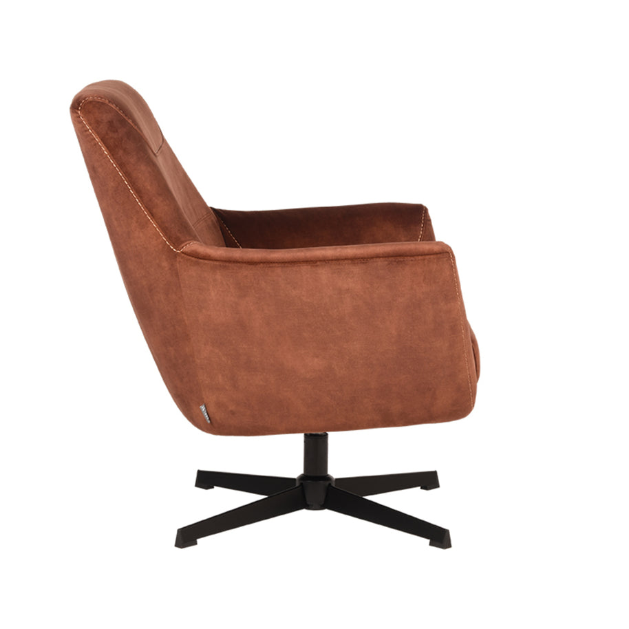 LABEL51 Fauteuils Toby - Rust - Velvet - One Size