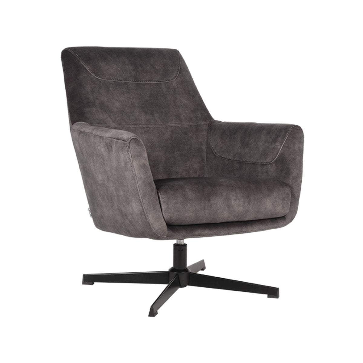 LABEL51 Fauteuils Toby - Antraciet - Velvet - One Size