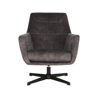 LABEL51 Fauteuils Toby - Antraciet - Velvet - One Size