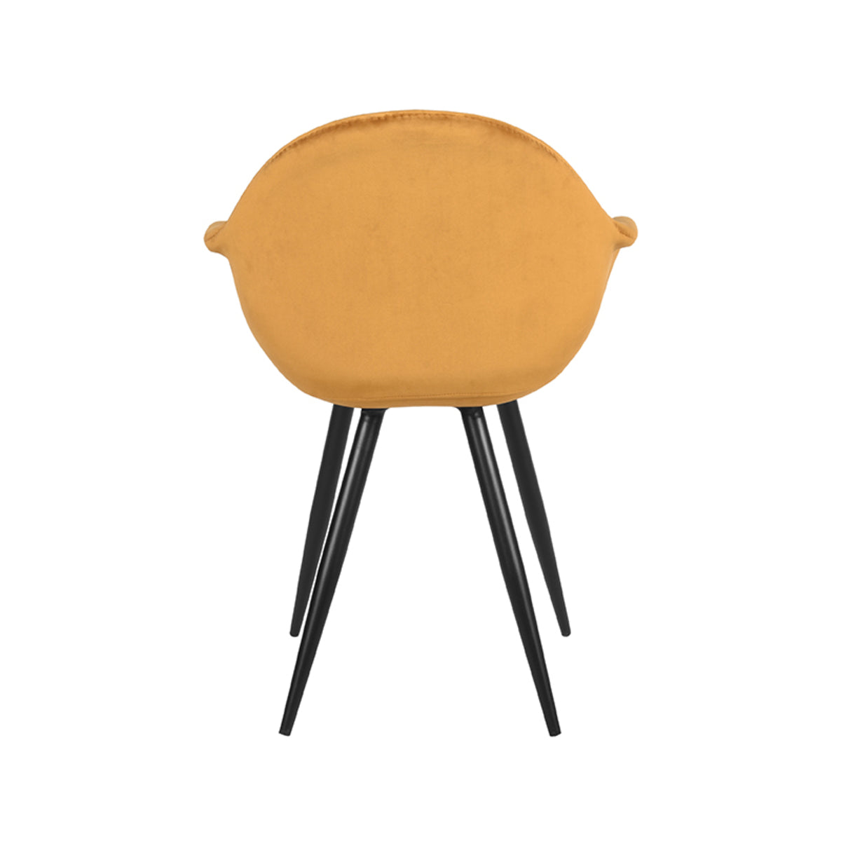 LABEL51 Eetkamerstoelen Forli - Oker - Velvet - Zwart Metalen Frame