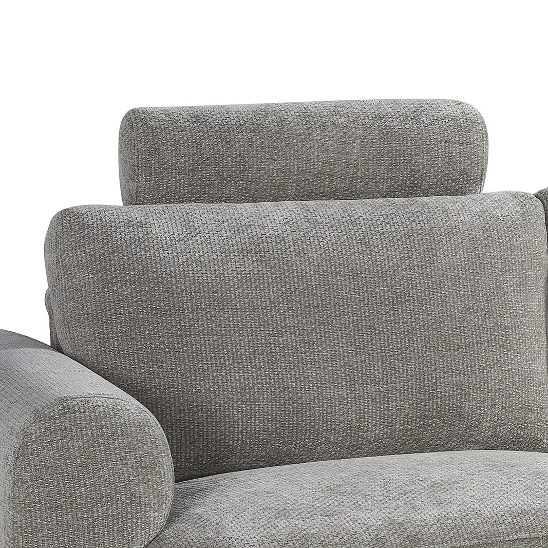 LABEL51 Sierkussens Milano - Stone - Chenille - Hoofdsteun