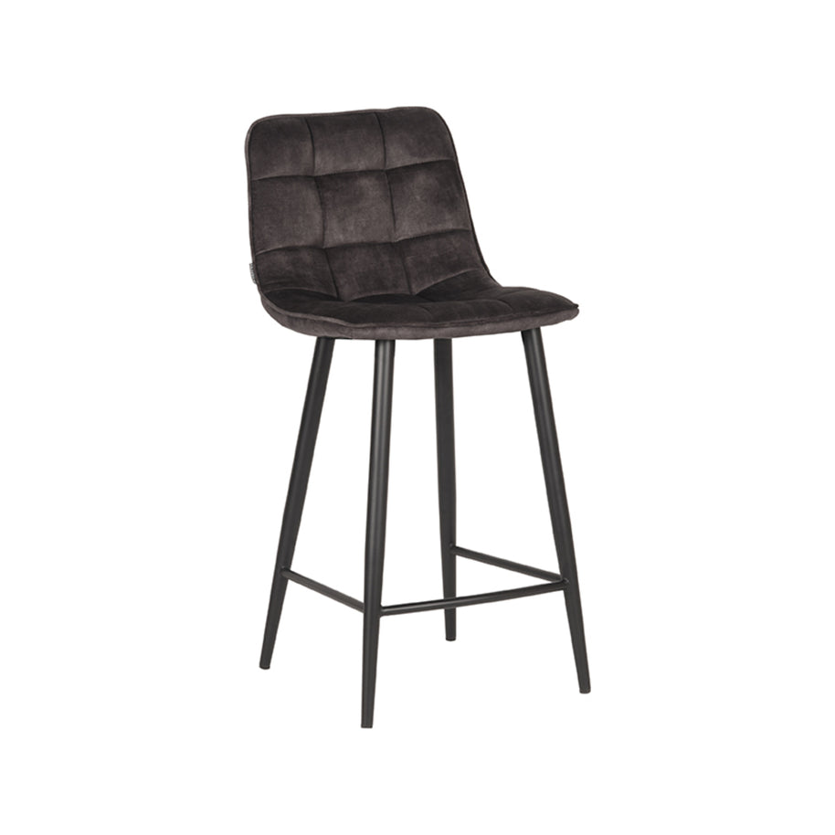 LABEL51 Barkrukken Jelt - Antraciet - Velvet - Laag