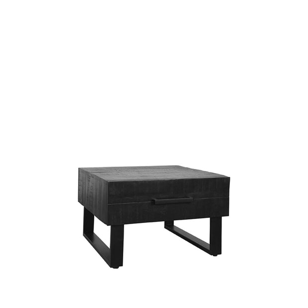 LABEL51 Salontafels Santos - Zwart - Mangohout - 70 cm