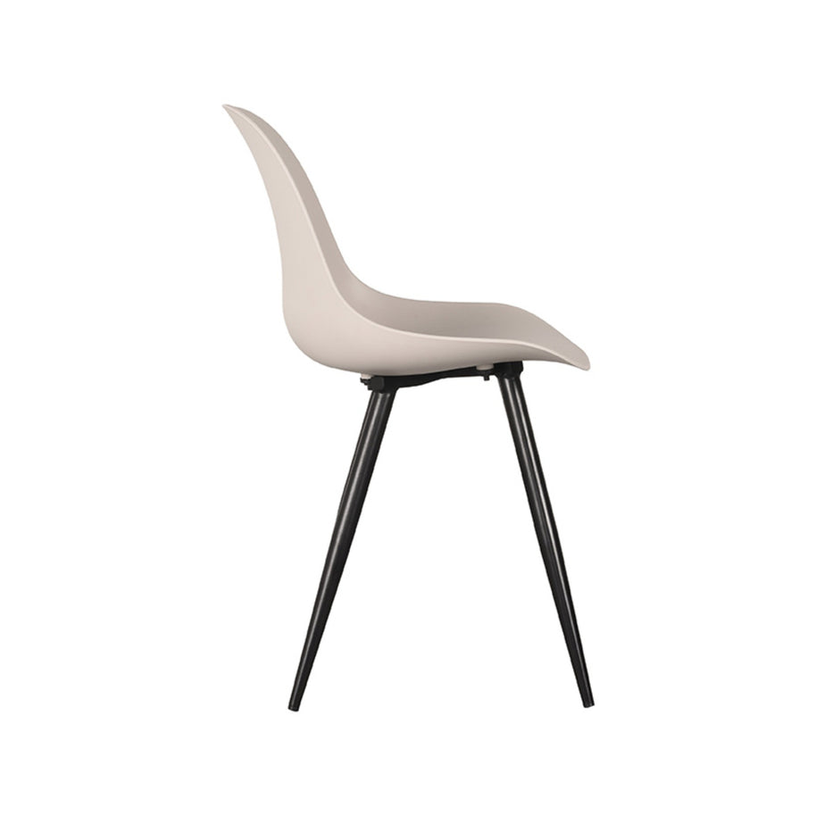 LABEL51 Eetkamerstoelen Monza - Zand - PP - Zwart Metalen Frame