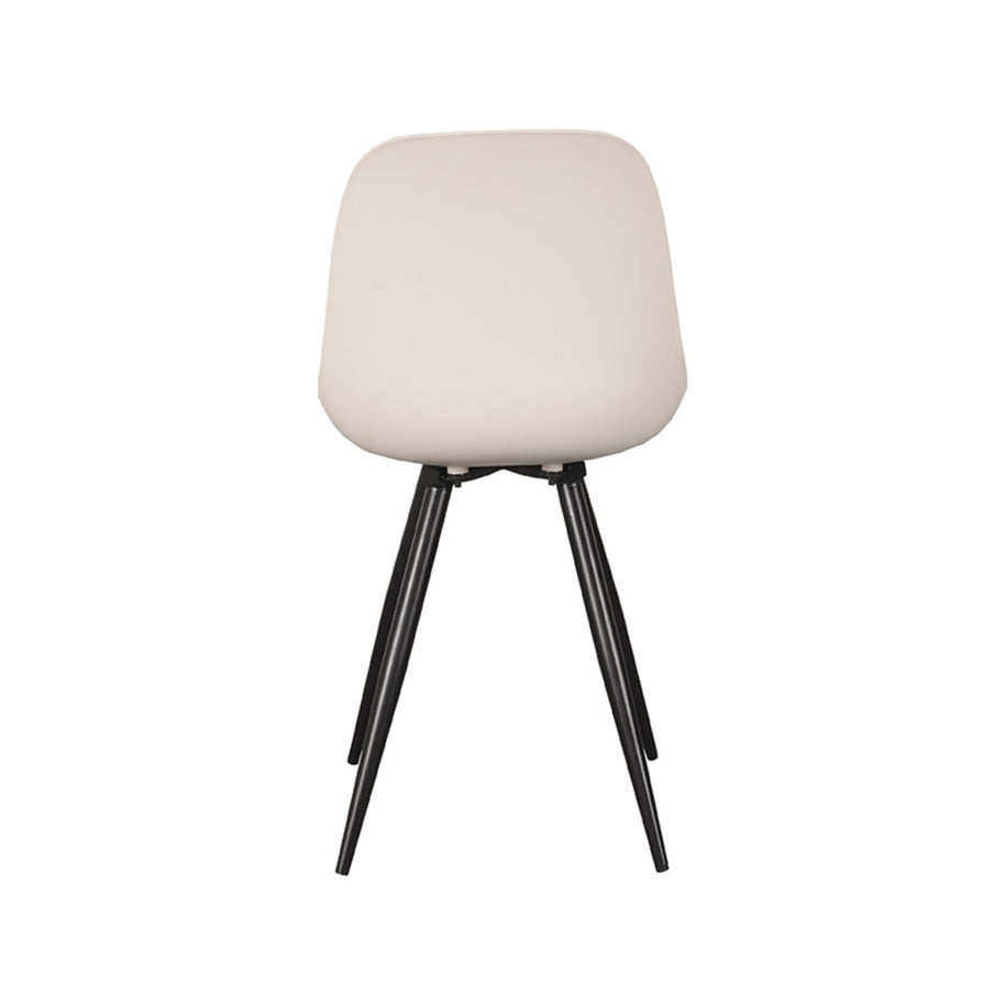 LABEL51 Eetkamerstoelen Monza - Zand - PP - Zwart Metalen Frame