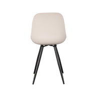 LABEL51 Eetkamerstoelen Monza - Zand - PP - Zwart Metalen Frame