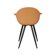 LABEL51 Eetkamerstoelen Luca - Oker - PP - Zwart Metalen Frame