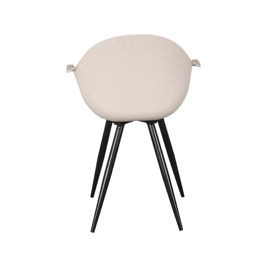 LABEL51 Eetkamerstoelen Luca - Zand - PP - Zwart Metalen Frame