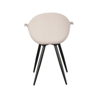 LABEL51 Eetkamerstoelen Luca - Zand - PP - Zwart Metalen Frame