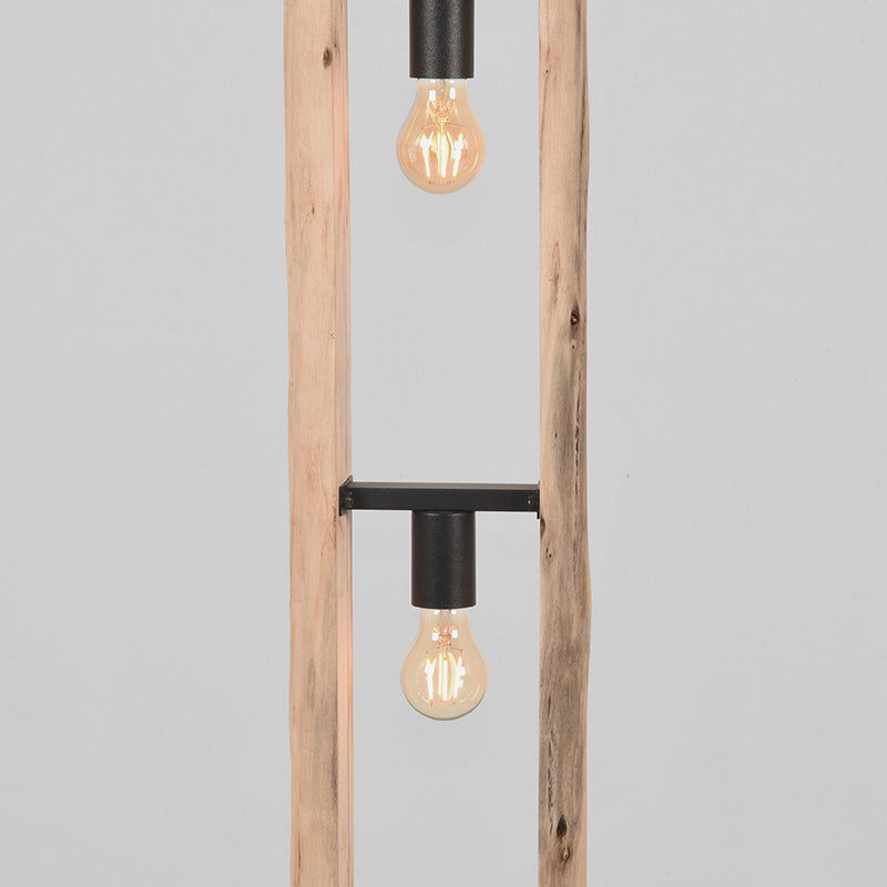 LABEL51 Vloerlampen Woody - Naturel - Hout - One Size