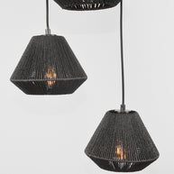 LABEL51 Hanglampen Ibiza - Zwart - Jute - 3-Lichts