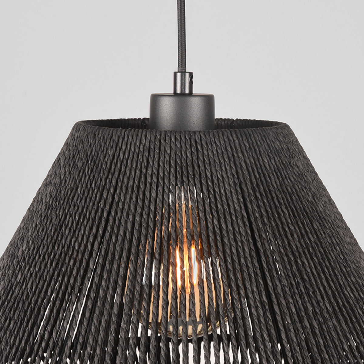 LABEL51 Hanglampen Ibiza - Zwart - Jute - 1-Lichts