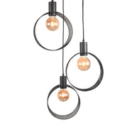 LABEL51 Hanglampen Ronda - Zwart - Metaal - 3-Lichts