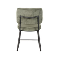 LABEL51 Eetkamerstoelen Noah - Forest - Ribcord - Zwart Metalen Frame