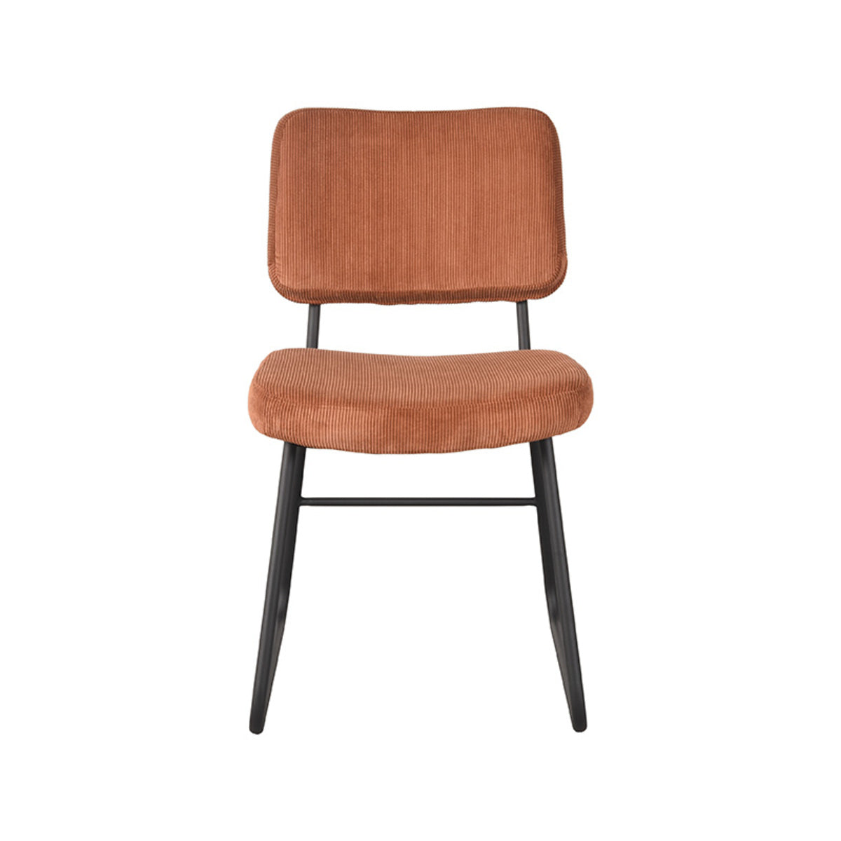 LABEL51 Eetkamerstoelen Noah - Rust - Ribcord - Zwart Metalen Frame