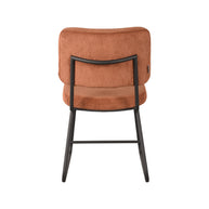 LABEL51 Eetkamerstoelen Noah - Rust - Ribcord - Zwart Metalen Frame