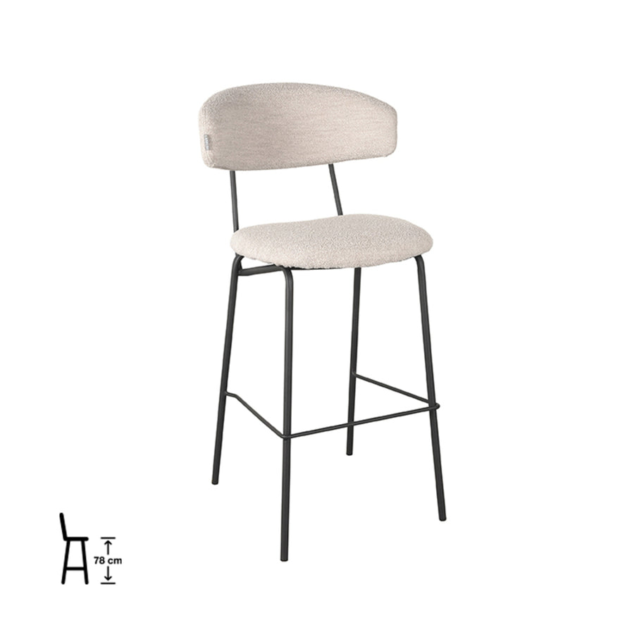LABEL51 Barkrukken Zack - Naturel - Boucle - Hoog