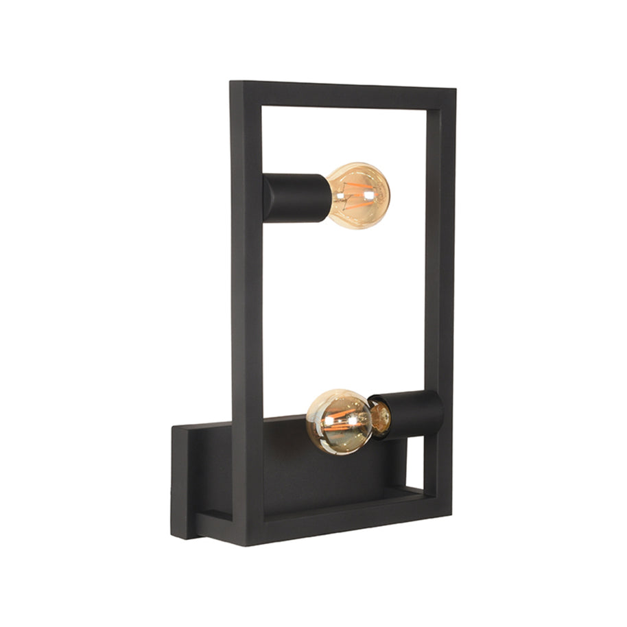 LABEL51 Wandlampen Quadrato - Zwart - Metaal - One Size