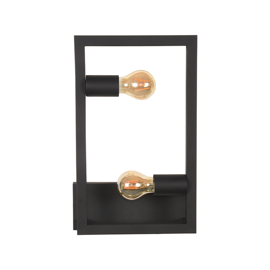 LABEL51 Wandlampen Quadrato - Zwart - Metaal - One Size