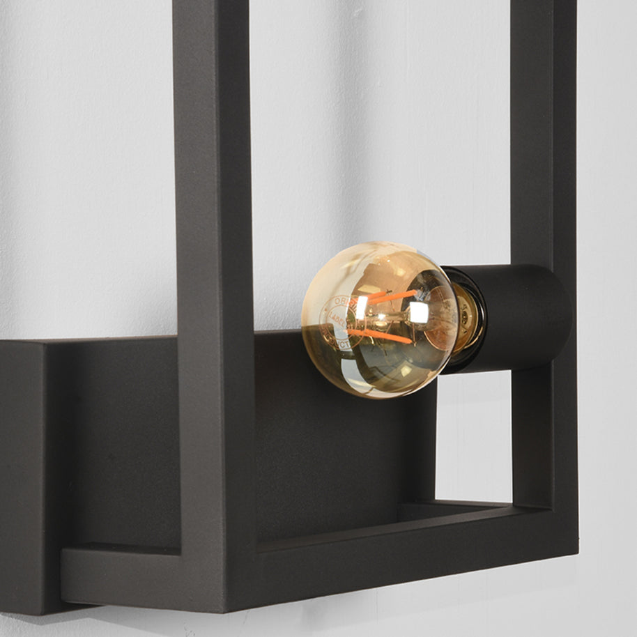 LABEL51 Wandlampen Quadrato - Zwart - Metaal - One Size