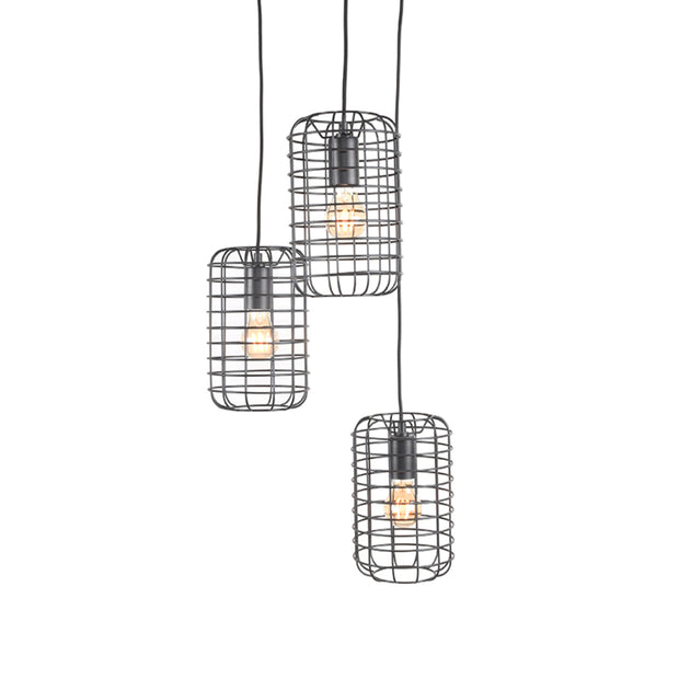 LABEL51 Hanglampen Solido - Zwart - Metaal - 3-Lichts