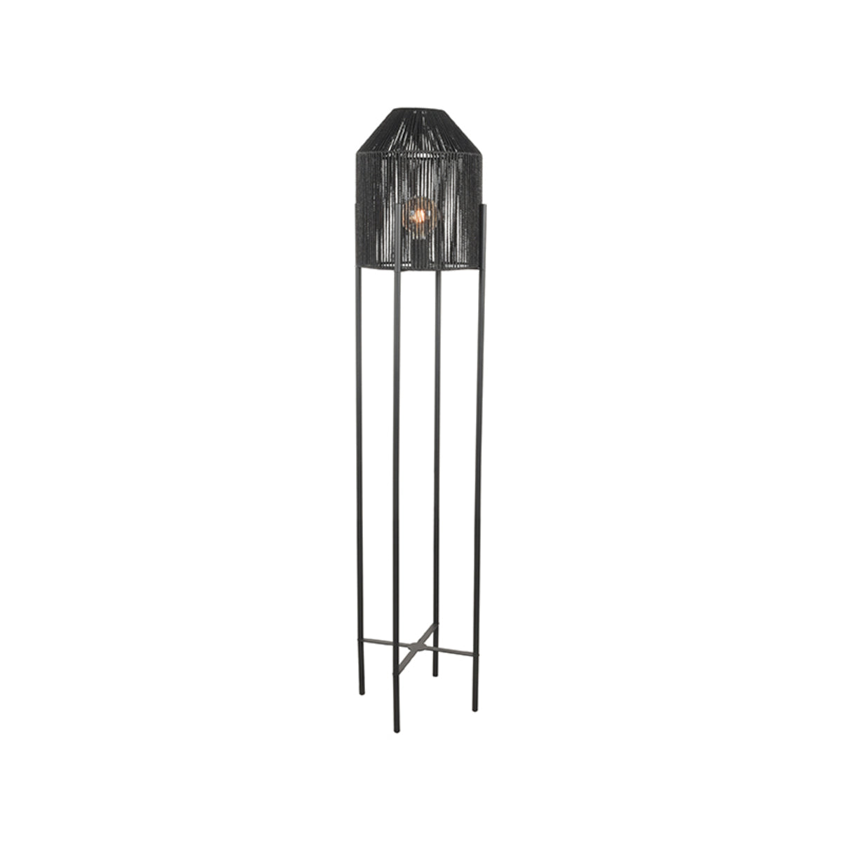 LABEL51 Vloerlampen Ibiza - Zwart - Jute - 1-Lichts