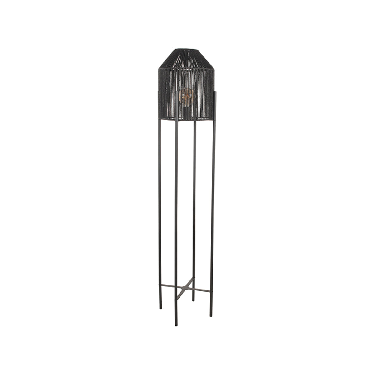 LABEL51 Vloerlampen Ibiza - Zwart - Jute - 1-Lichts