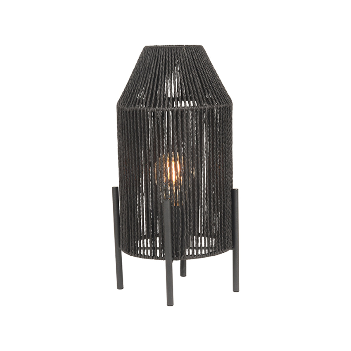 LABEL51 Tafellampen Ibiza - Zwart - Jute - 1-Lichts
