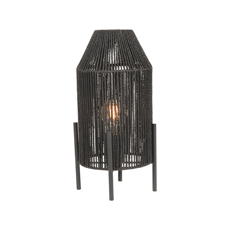 LABEL51 Tafellampen Ibiza - Zwart - Jute - 1-Lichts