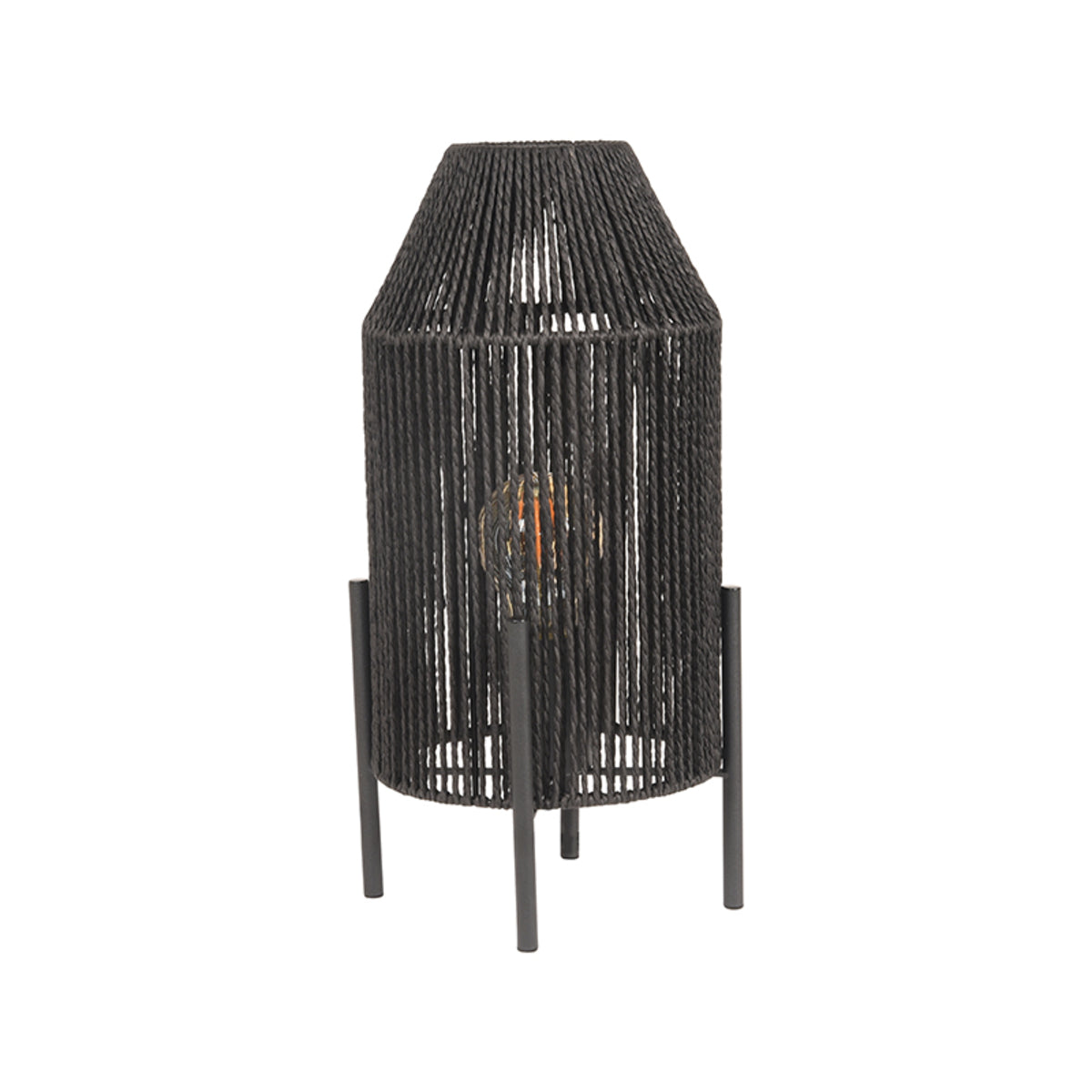 LABEL51 Tafellampen Ibiza - Zwart - Jute - 1-Lichts
