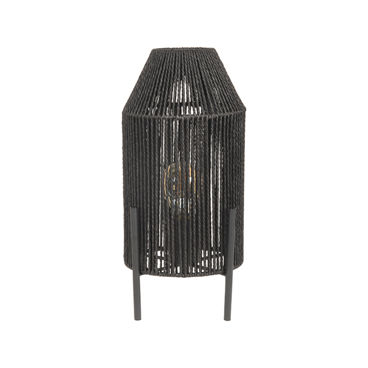 LABEL51 Tafellampen Ibiza - Zwart - Jute - 1-Lichts