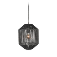 LABEL51 Hanglampen Ibiza - Zwart - Jute - 1-Lichts Cilinder