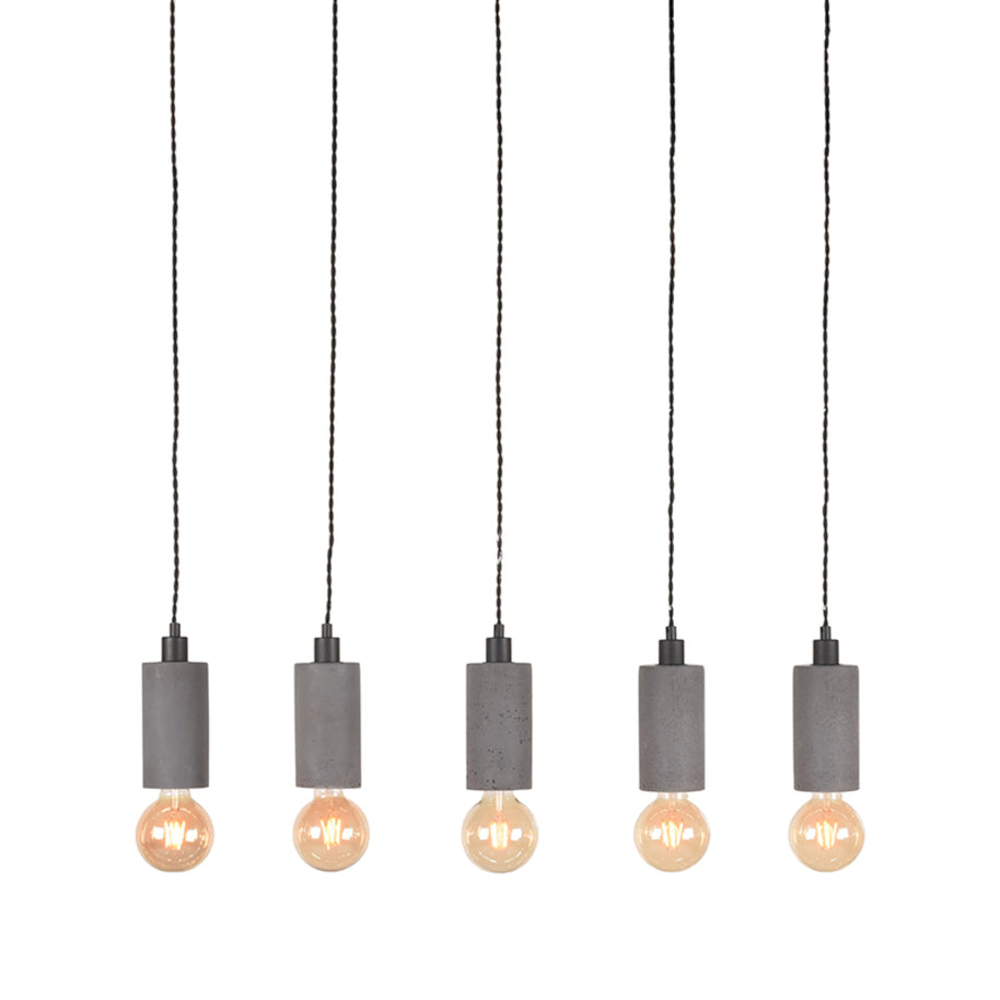LABEL51 Hanglampen Fresco - Beton - Beton - 5-Lichts