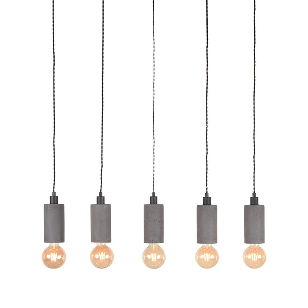 LABEL51 Hanglampen Fresco - Beton - Beton - 5-Lichts