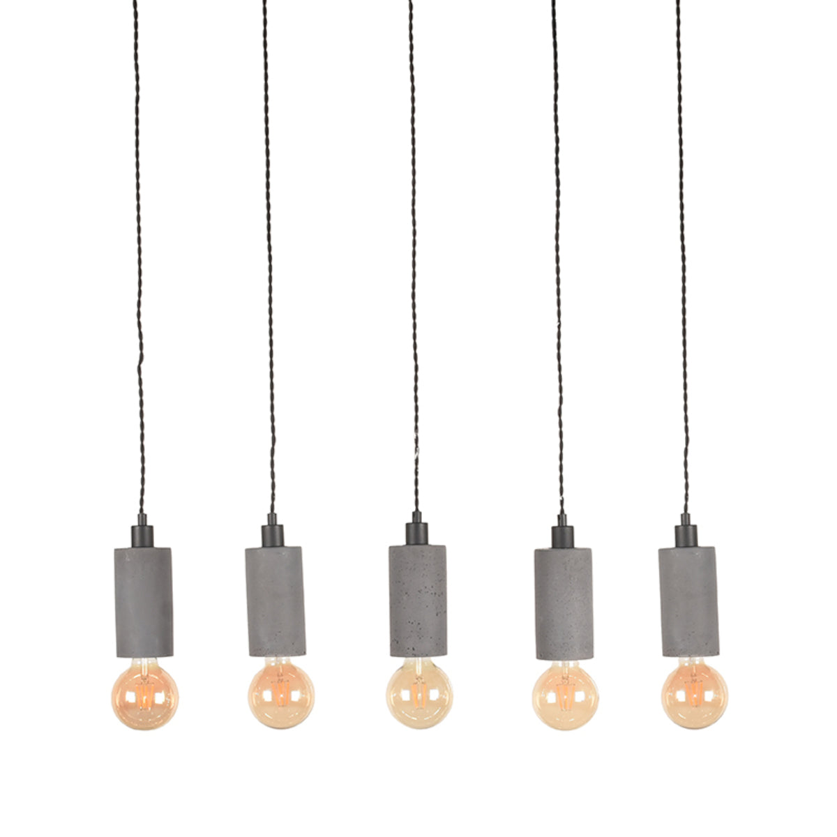 LABEL51 Hanglampen Fresco - Beton - Beton - 5-Lichts