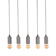 LABEL51 Hanglampen Fresco - Beton - Beton - 5-Lichts