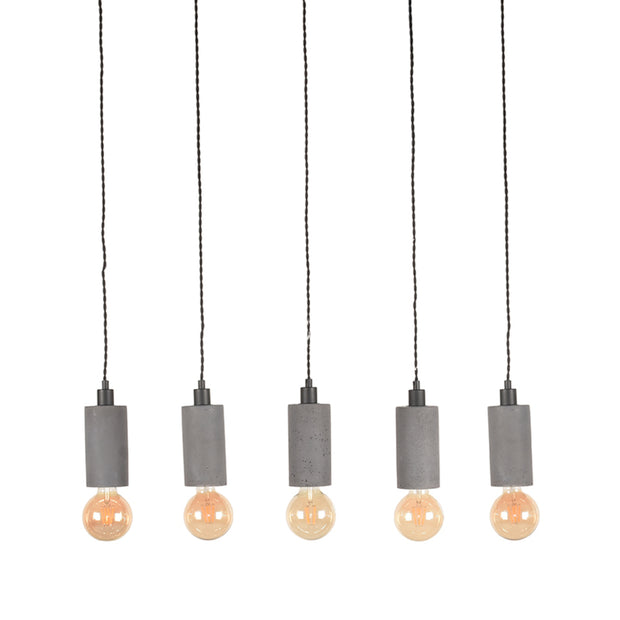 LABEL51 Hanglampen Fresco - Beton - Beton - 5-Lichts