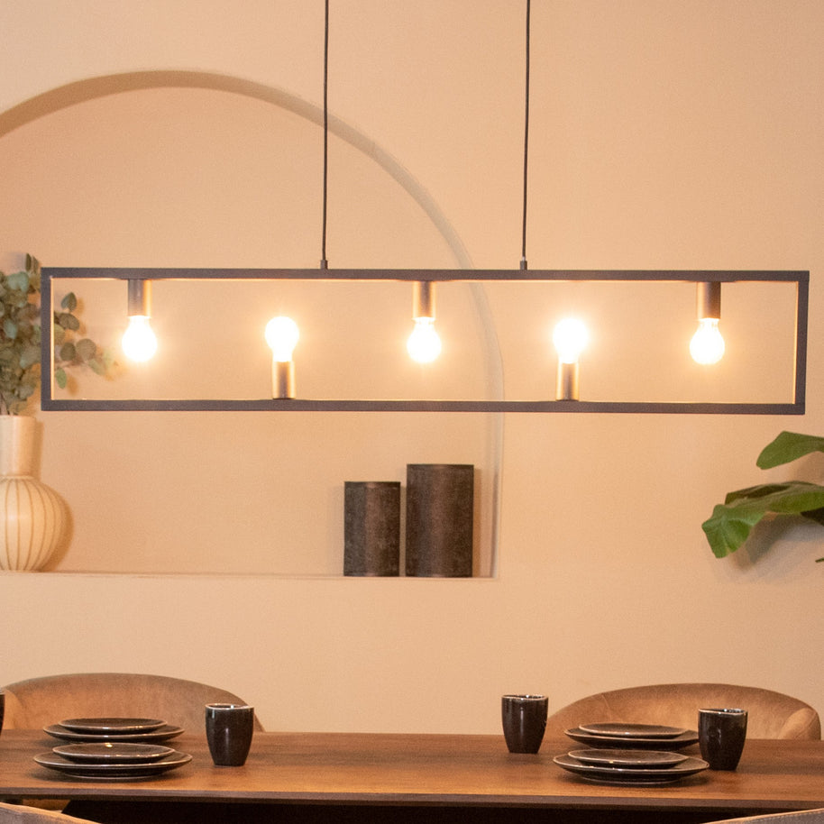 LABEL51 Hanglampen Quadrato - Zwart - Metaal - Hanglamp