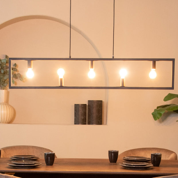 LABEL51 Hanglampen Quadrato - Zwart - Metaal - Hanglamp