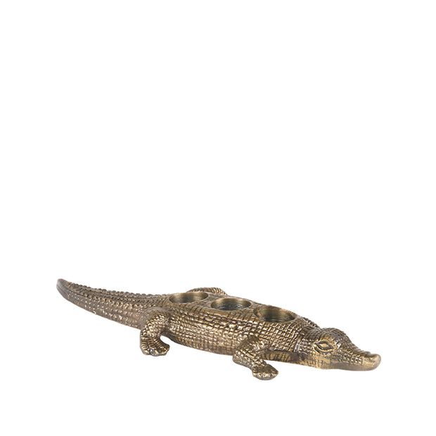 LABEL51 Woondecoratie Krokodil - Antiek Goud - Metaal - One Size