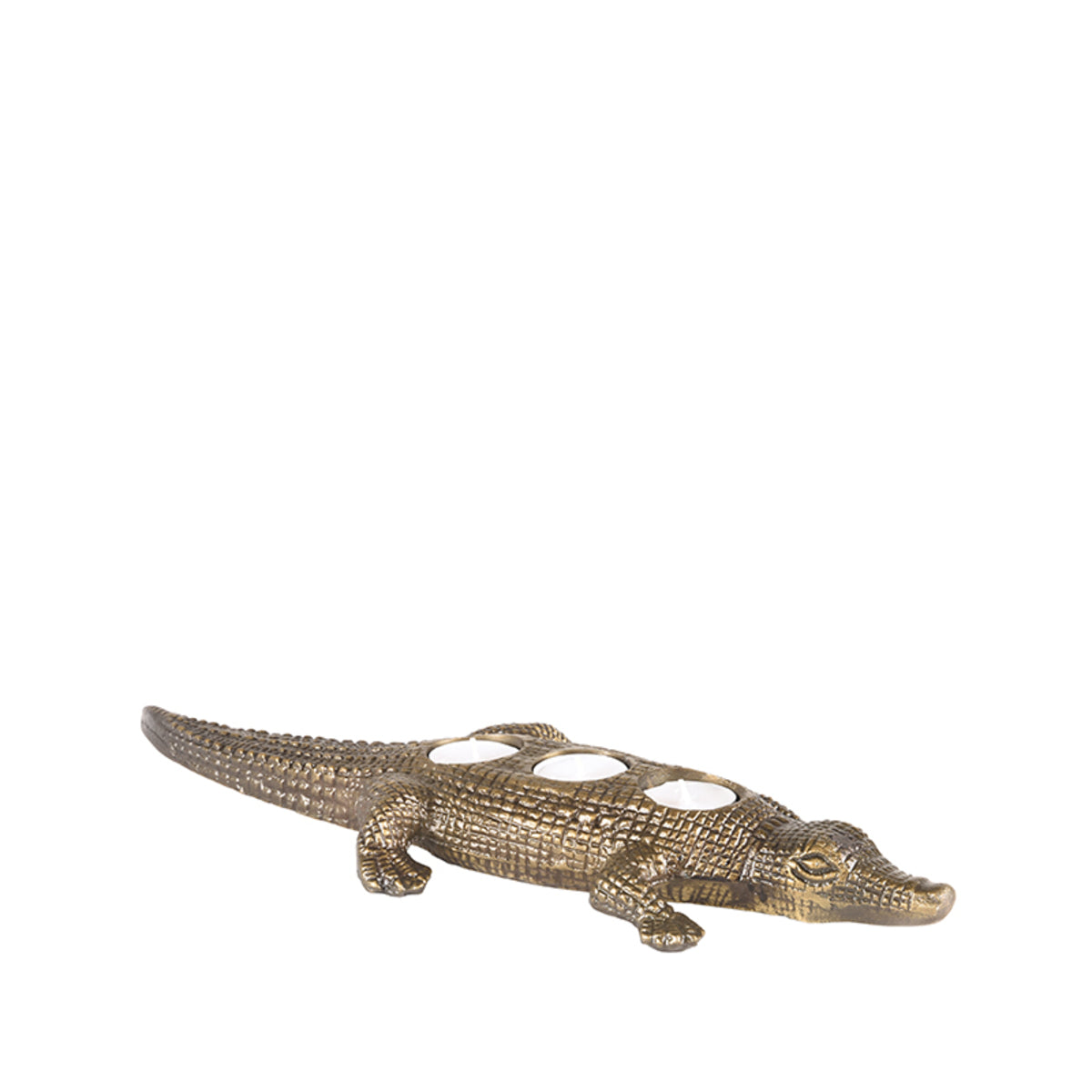 LABEL51 Woondecoratie Krokodil - Antiek Goud - Metaal - One Size