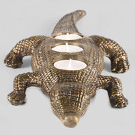 LABEL51 Woondecoratie Krokodil - Antiek Goud - Metaal - One Size